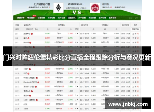 门兴对阵纽伦堡精彩比分直播全程跟踪分析与赛况更新